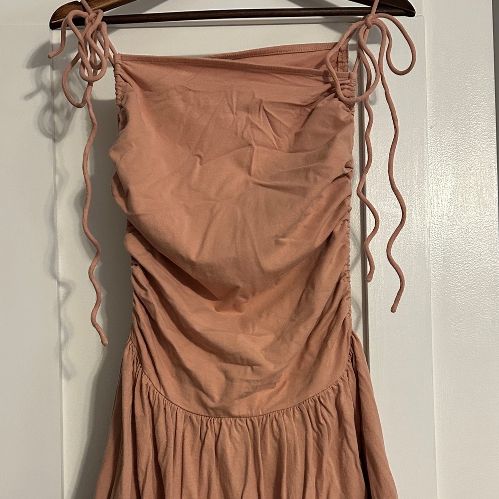Free People Strapless Peach Dress - Picture 3 of 4